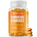 Kurkumalliset Gummies inkivääri ja 95% Curcuminoids - Ruoansulatusterveys ja immuuni tuki täydentää yleistä hyvinvointia - 60 Count - Vegaani, ei-GMO Curcumin vitamiini - Peach Flavor, 1 kuukausi tarjonta
