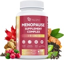 Vaihdevuodet lisäravinteet naisille, 10 miljardia PMY Probiootti, 19-in-1 Multivitamiini&Ashwagandha uute, DIM, Hormonaalinen tasapaino, Tuki Hot Flashs, Yöhiet, Mieliala, uni Vegaani, 120 kapselia