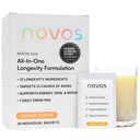 NOVOS Core Longevity Mix, Anti-Aging Supplement, Drink Powder Packet Orange Flavor - ihon tuki, energia, mieliala, uni ja kognitio tuki - 30 tarjoilut