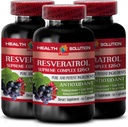 Vahvista luonnollinen kestävyys - RESVERATROL SUPREME COMPLEX - Resveratrol Extract Goji Berry, Acai, Noni, Granaattiomena, Mangostani, Superhedelmät Blend, Antioksidantti, Immuunituki, 3 Bot 180 Caps