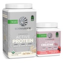 Sunwarrior Vegan Protein Powder USDA Organic ... 20 tarjoilua, kakkua Batter Flavored & Creatiini Monohydraatti Jauhe hänen Micronized 50 tarjoilua, vadelma sitruunamehua