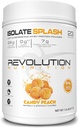 Revolution Nutrition, Isolate Splash, Clear Whey Protein Powder, Juice-Type Protein, Candy Flavour, Collagen, 24g Protein Per Scoop, Zero Sugar, 817g, 23 Tarjoilut (Candy Peach, 1,8 punta)