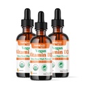 LIQUIDHEALTH-vitamiini D3 4000 IU, USDA Organic D-vitamiini nestetippa aikuisille ja lapsille, vegaaninen D-vitamiini immuunijärjestelmän tukea, luun terveys, mielialatuki, terve iho - valmistettu Yhdysvalloissa (3 pakkaus)