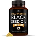 NEW AGE Musta siemenöljy Softgel Kapselit - Premium Kylmäpainettu Nigella Sativa tuottaa puhdasta mustaa Cumin Seed Oil - ei-GMO & kasvissyöjä (60 Softgels)