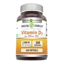 Amazing Formula D3-vitamiini oliiviöljyssä 5000 IU täydennysosa ... Softgels...