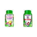 Vitfuusio Prenatal Gummy Vitamiinit, Vadelma sitruuna aromi, Raskaus Vitamiinit naisille & Extra Strength B12 Gummy Vitamiinit energian aineenvaihdunta tukea