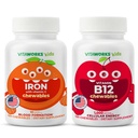 Lapset rauta 10mg + C-vitamiini purukumi + B12-vitamiini purukumi