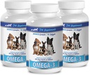 PET lisäravinteet & NUTRITION LLC Iho ja takki Märkä koira Ruoka - koira Omega 3 Essential rasvahappoa - Advanced Formula - Hiukset ja takki Terveys - Luonnollinen - Koira Tulehduskipulääkkeet - 3 pullot (540 Softgels)