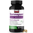 Force Factor Somnapure Drug-free uniapu aikuisille ajoittain Unettomuutta Melatonin & Valerian, Non-Ibit-forming unilääkkeitä, Putoa Nuku nopeammin, Herätys Virkistetty, 60 tablettia