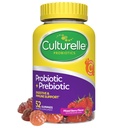 Culturelle Daily Probiootti Gummies for Women & Men, Berry Flavor, 52 Count, Luonnollisesti-Lähdetty Daily Probiootti + Prebiootti Ruoansulatuskanavan, ei-GMO & Vegan