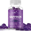 Saffron Extract Gummies intohimokukka ja D2-vitamiini - Saffron lisäravinteet mielialan tuki, digestio, & energia 60 tarjoilut