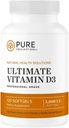 Ultimate D3-5 000 IU - suuri Imeytyminen D- vitamiini täydentää edistää terveitä luut immuunijärjestelmän ja sydän- ja verisuonituki - 120 Softgels - USA Made