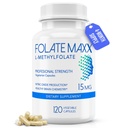 FolateMaxx L-Metyylifolaatti 15 mg, 120 kapselia ... Tohtori Formulated Methyl Folate Supplement for Women & Men