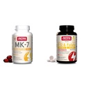 Jarow Formula MK7, edistää luun terveyttä, 90 mikrog, 120 Softgels & Extra Strength Metyyli B-12 1000 mikrog & Metyyli Folaatti 400 mikrog + P-5-P, Ruokavalio