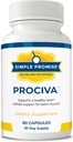 Yksinkertainen lupaus Prociva - Arjuna Bark Extract Heart Health täydennysosa foolihappoa, D-vitamiinia ja magnesiumia - kasviperäisten verenpaine tuki & terve sydän huolto miesten ja naisten - 60 kapselia