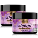800Mg Shilajit Pure Himalayan Organic, Shilajit Hartsi maksimaalinen Potency Gold Grade, Shilajit täydentää 8-in-1 Natural Blend & 85+ Trace Minerals for Women, Energy & Immuniteetti 60 Grams(2 Packs)