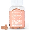 SugarbearPro Collagen Boosting Vegan Multivitamiini Gummies, 100 mg Aminohappoja, C-vitamiinia, B-12-vitamiinia ja Biotiini, edistää hiuksia, kynsiä, ihoa, luuta ja yhteistä terveyttä 60 Count 2 kuukausi tarjonta