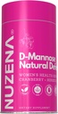 Nuzena D-Mannose + 1000 mg Cranberry 150mg, pakkaus 60 Natural Defense virtsateiden tuki kapselit Hibiscus Flower 100mg ja Voikukka juuri 100mg per tarjoilu 2 kapselia
