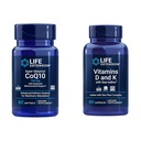 Life Extension Super Ubiquinol CoQ10, jossa on tehostettu mitokondrioiden tuki & Vitamiineja D ja K merijodi, D3-vitamiini