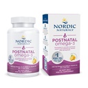 Nordic Naturals Postnatal Omega-3, Lemon - 60 pehmeää geeliä - 1120 Total Omega-3 + 1000 IU D3-vitamiinia - Suunniteltu uusille äideille; tukee optimaalista hyvinvointia, positiivista mielialaa, terveellistä aineenvaihduntaa - 30 tarjoilua