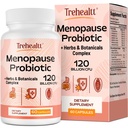 Vaihdevuodet täydentää naisille, 120 miljardia PMY Probiootti, 13-in-1 Yrtit & kasvitieteellinen Complex, Hormoni Menopause, Hot Flashs, Yöhiet, Mieliala Swings, Unihäiriöt, Vegan, 60 kapselia