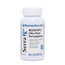Serra-RX 80,000 SPU Serrapeptaasi - Acid-Resistant Proteolyyttinen Systemic Enzyme, Ei-GMO, Gluteeniton, Vegan, tukee Sinus & Lung Health, 90 Veg kapselia