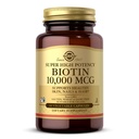 Solgar Biotin 10 000 mikrog, 60 kasvikapselia - energia, aineenvaihdunta, edistää tervettä ihoa, kynsiä ja hiuksia - Super High Potency - Ei-GMO, Vegan, Gluteeniton, Maitotuotteeton, Kosher - 60 tarjoilua