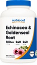 Nutricost Echinacea & Goldenseal juuri, 500 mg, 240 kapselia - Kasvissyöjä Caps, Ei GMO, Gluteeniton
