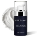 Lift & Glow Organic Eye Cream for Dark Circles ja Puffiness - Anti ikääntyminen Eye Cream for ryppyjä - Vähentää tummia ympyröitä ja silmien alla pussit - Kakadu luumu, kookosöljy, Spiruliini & enemmän - 0,5 Fl Oz
