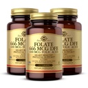 Solgar Folate 666 mikrog DFE (Folic Acid 400 mikrog) - 250 tablettia, pakkaus 3 - Prenatal Support - Ei-GMO, Vegan, Gluteeniton, Dairy Free, Kosher - 750 yhteensä