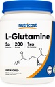 Nutricost L-glutamiinijauhe 1 KG - makua sisältämätön, ei-muuntogeeninen, gluteeniton