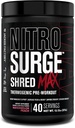 Jacked Factory Nitrosurge Shred Max Preworkout - High-Performance Thermogenic Preworkout Powder for Men and Women - L Sitrulline, Acetyl L Carnitine, Organic Coffeine - 40 tarjoilua, Watermelon Peach