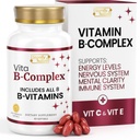 SIGNIFY LUONNON VITABCompleksi, jossa on C- ja E-vitamiinia, B-vitamiinia naisille ja miehille, B-vitamiinilisät, VIT B1, B2, B3, B5, B6, B8, B9, B12, Super B Softgels - 60 CT