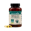 NatureWise Extra Strength Omega 3 Fish Oil Supplement - 1000mg per Serving - 600 EPA & 400 DHA ja E-vitamiini - Tuki Heart & Brain Health - Sitruunamaku, GMO-vapaa - 60 Softgels[1-Kuukauden tarjonta]