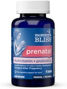 Äidin Bliss Prenatal Multitamine + Probiootti naisille w/ Foolihappo, tukee Baby Development & äidin digestion w/ Sinkki, B6-vitamiini & B12, inkivääri & koliini, vegaaninen & gluteeniton (45 tarjoilua)