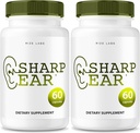 Rize labs Sharp korva kapselit, Sharp korva pillereitä selkeä kuulo, Sharp korva täydentää Palauta kuulo terveys, Sharp korva Advanced Formula Maximum Strength (120 kapselia) (pakkaus 2)