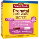 Nature Made Prenatal Vitamiini Softgels + Koliinikapselit, Foolihappo + DHA + Koliini, 60 Prenatal Vitamiineja naisille, 60 Koliini täydentää kapselit, 60 päivän tarjonta