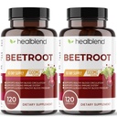 Parannusaine Organic Typpioksidi Beet-juurikapselit 1300mg - Tuki immuunijärjestelmä, Typpioksidi Booster - 120 Count (2 Pack)
