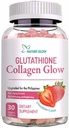 Generic Nature Glow Glutatione Collagen Glow Mansikka maku, 60 Luomu purukumit