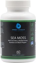 Sea Moss Irish Moss Burdock Root Black Black Pepper - Nutrients-Rich Superfood for Immuuni, Dgestive, Joint, Skin Health - Vegan, non-GMO - 60 Irish Moss Capsules, Made in USA