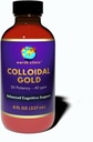 Earth Clinic ® Kolloidinen kulta - 2X Tiivistetty 40 ppm, 8 fl oz Amber pullo tehostettu aivojen terveyttä ja kognitiivista tukea