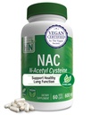 Health Thru NAC N- Acetyl- Cysteine 600 mg 60 kapselia ... Vegan Certified...