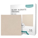 Dimora Päivitys 10 pakkausta Hopea antibakteerinen Alginate Haava pukeutuminen pads, ei-tikku Sterile Sisustus,Highly Absorbent & Comfortable,4' x 4' Patchs
