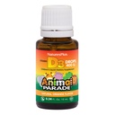 NaturesPlus Animal Parade Liquid D3 Drops for Children - 400 IU, 10 ml - Orange Flavor - Bone Health & Immunosystem Support Supplement - Gluteeniton, kasvissyöjä - 365 Tarjoilu
