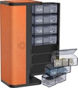 7 päivän AM/PM pilleri Järjestäjä Scratch-Resistant Nahka tapauksessa - Kannettava Viikoittain matka Medicine Box irrotettava päivittäin kapselit & Privacy Design (Bright Orange)