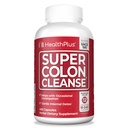 Health Plus Super Colon Cleanse 120 päivän tarjonta Gentle Gut Cleanse Detox, Psyllium Husk, Probiootit ummetus Relief & Ruoansulatuskanavan tuki, 480 kapselia