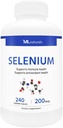 ML Naturals Selenium 200mcg 240 kasvikapselit. Tukee immuuniterveyttä, NSF-sertifioitua & cGMP- complianttia