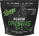 ROGUE PET TIEDE Origins 5-in-1 Horse Supplement - Pelleted Equine Food Topper w/Natural Omega 3 Fish Oil - Tukee Gut Health, Ulcer Relief & Joint-Apps Allergies, ihon ja takin terveys (5 lbs)