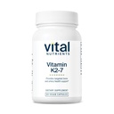Vitaaliravinteet K2- 7 . Edistää sydän-, sydän-, luunterveys*... K2-vitamiini + MK7... Vegaani-K-vitamiinin täydennysosa... Gluteeni, maitotuote, soijaton... 60 kapselia