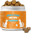Iho ja takki Purut koirille - kutiava ihot koira täydentää tukea Hot Spot Mukavuus ja shedding Allergia Yhteinen terveys Omega 3 Kalaöljy, EPA & DHA rasvahapot, Bacon Flavor 100 Count Softs Treatments